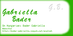 gabriella bader business card